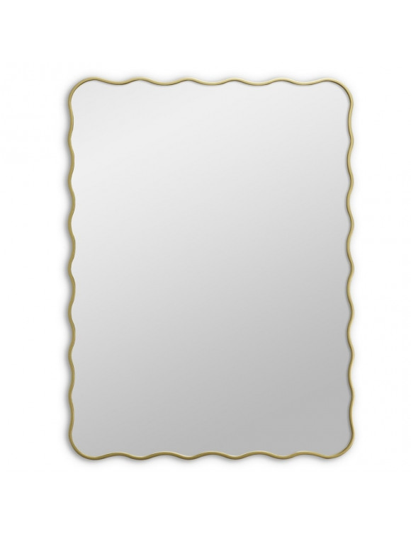Зеркало в золотой волнистой раме Fancy Gold (Фэнси) Smal 60*80 см в интернет-магазине зеркальной мастерской ЗЕРКАЛА-М фото
